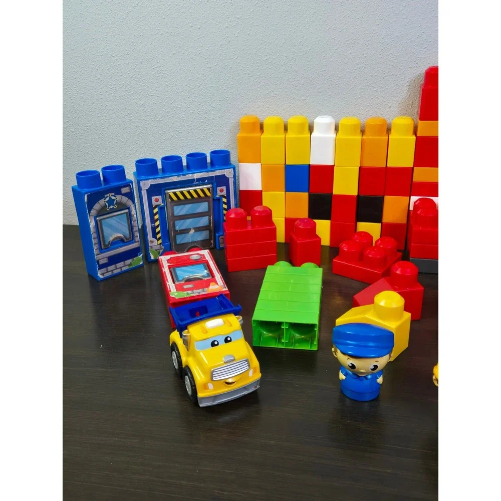 Mega Bloks First Builders Mixed Lot CAT Construction Police Fire Station Figures
